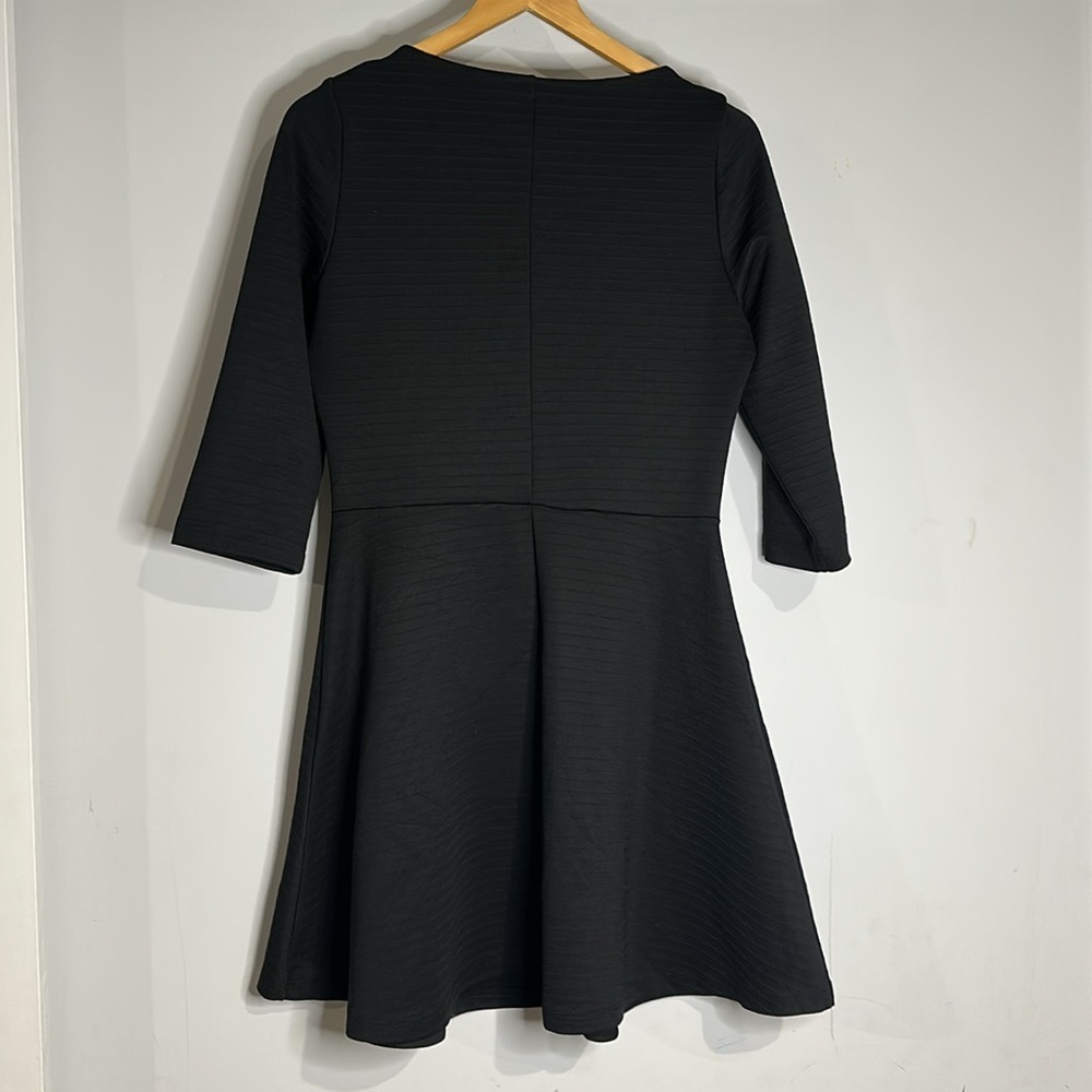 Zara Fit &‎ Flare Black Dress Large - Picture 2 of 8